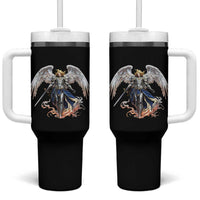 Archangel Saint Michael Warrior Tumbler With Handle Catholic Protection Gift