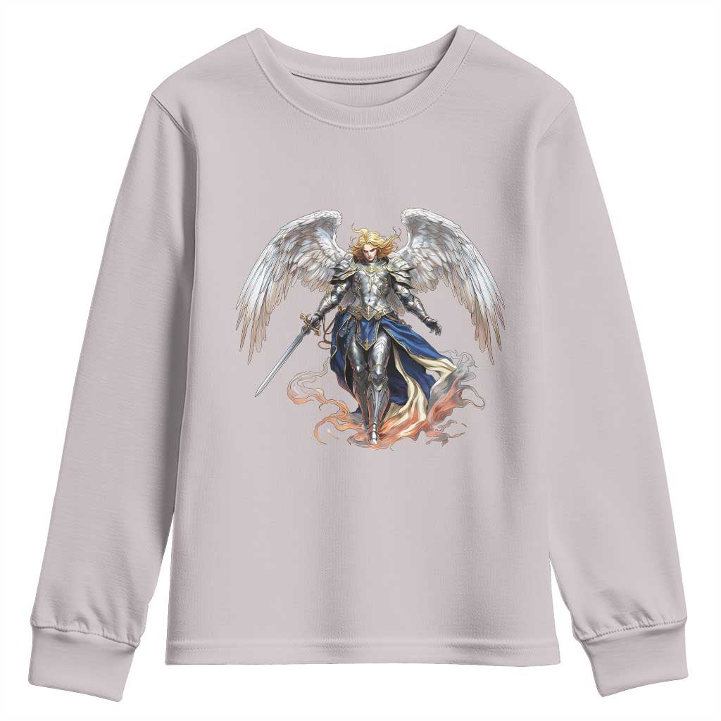 Archangel Saint Michael Warrior Youth Sweatshirt Catholic Protection Gift