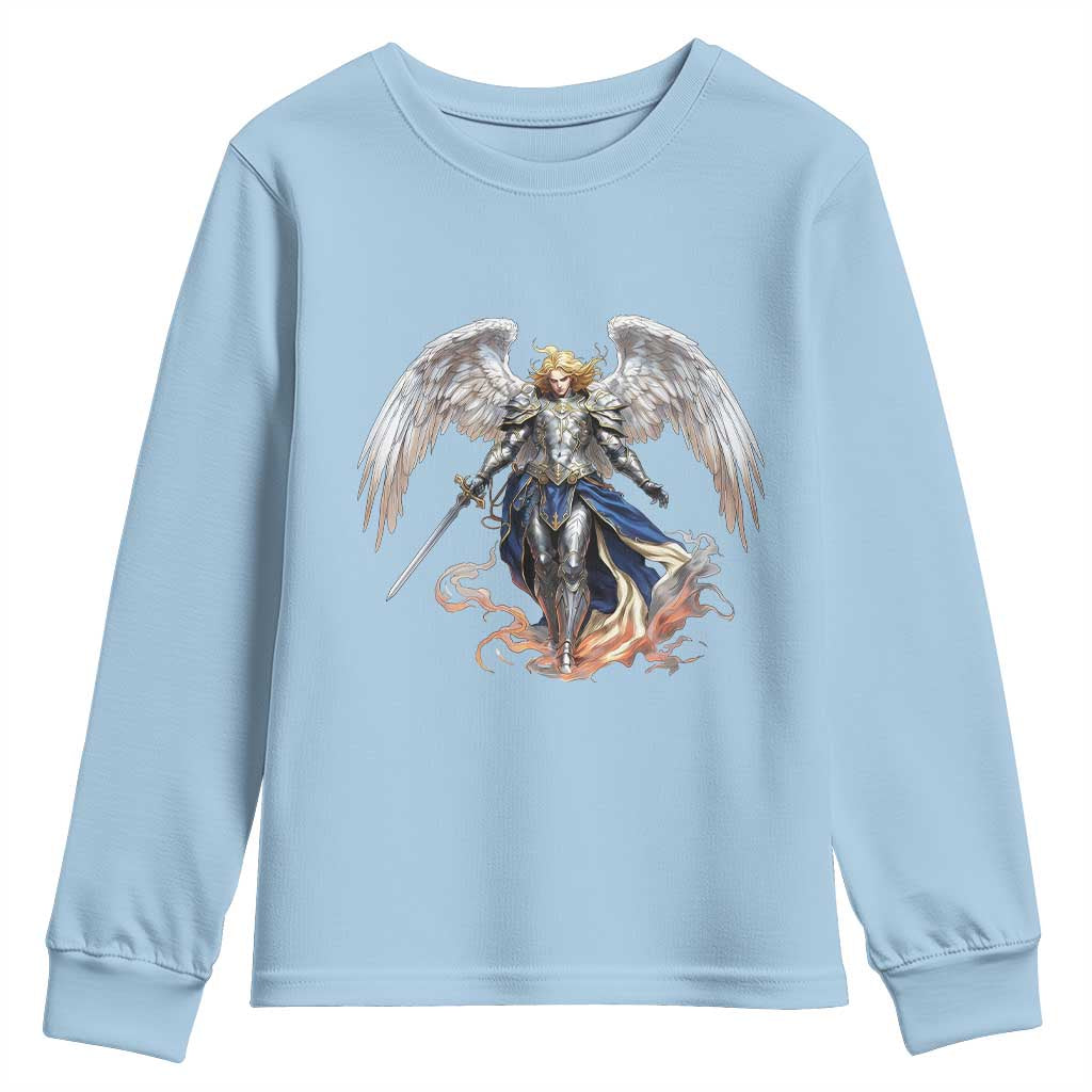 Archangel Saint Michael Warrior Youth Sweatshirt Catholic Protection Gift
