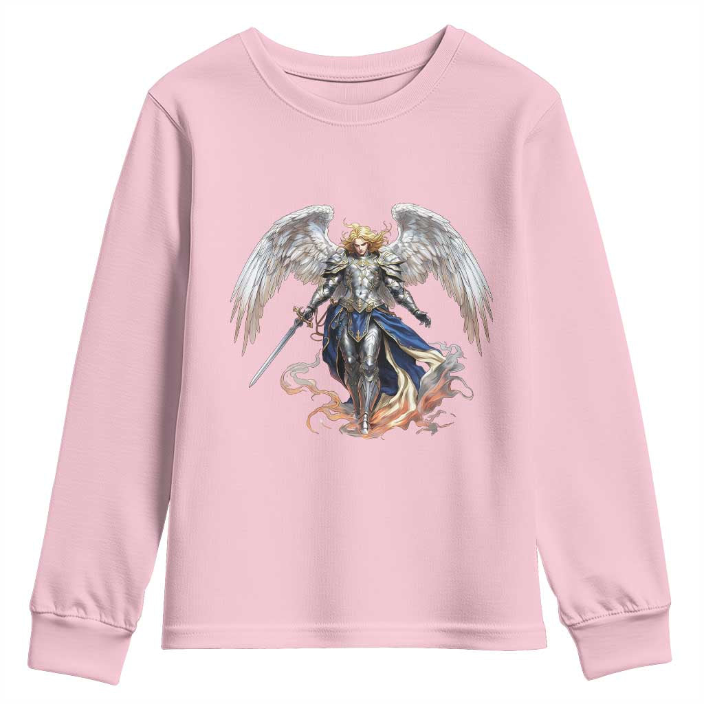 Archangel Saint Michael Warrior Youth Sweatshirt Catholic Protection Gift