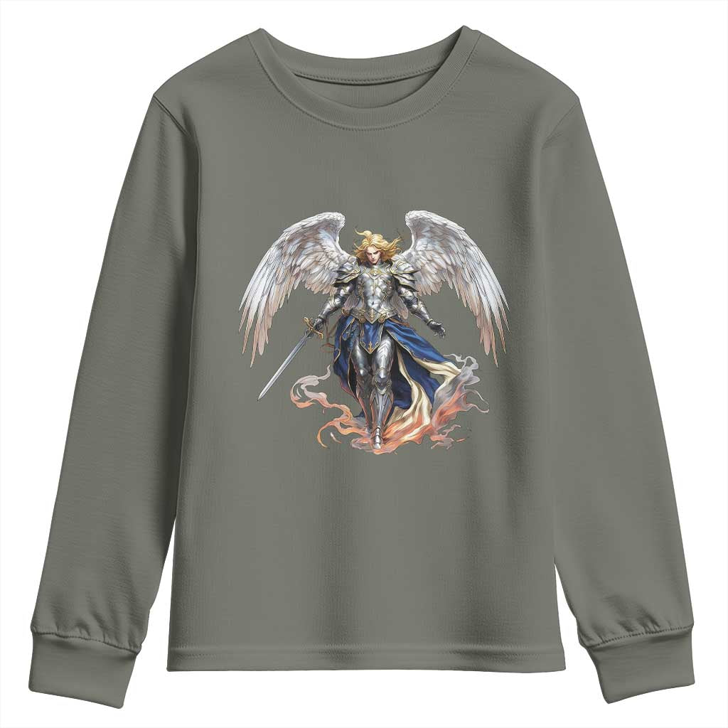 Archangel Saint Michael Warrior Youth Sweatshirt Catholic Protection Gift