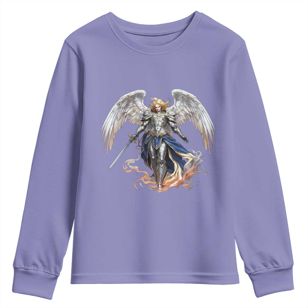 Archangel Saint Michael Warrior Youth Sweatshirt Catholic Protection Gift