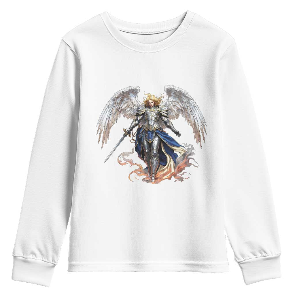 Archangel Saint Michael Warrior Youth Sweatshirt Catholic Protection Gift