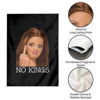 No Kings Garden Flag Funny Disgusted Doll Face Meme