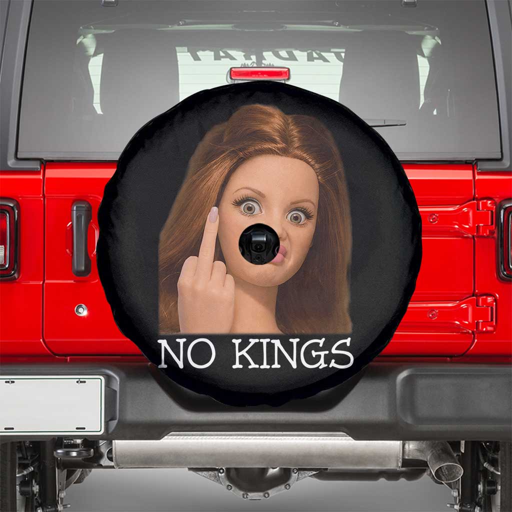 No Kings Spare Tire Cover Funny Disgusted Doll Face Meme