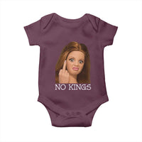No Kings Baby Onesie Funny Disgusted Doll Face Meme