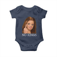 No Kings Baby Onesie Funny Disgusted Doll Face Meme