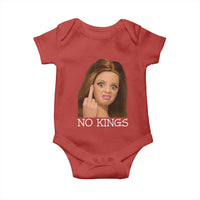 No Kings Baby Onesie Funny Disgusted Doll Face Meme