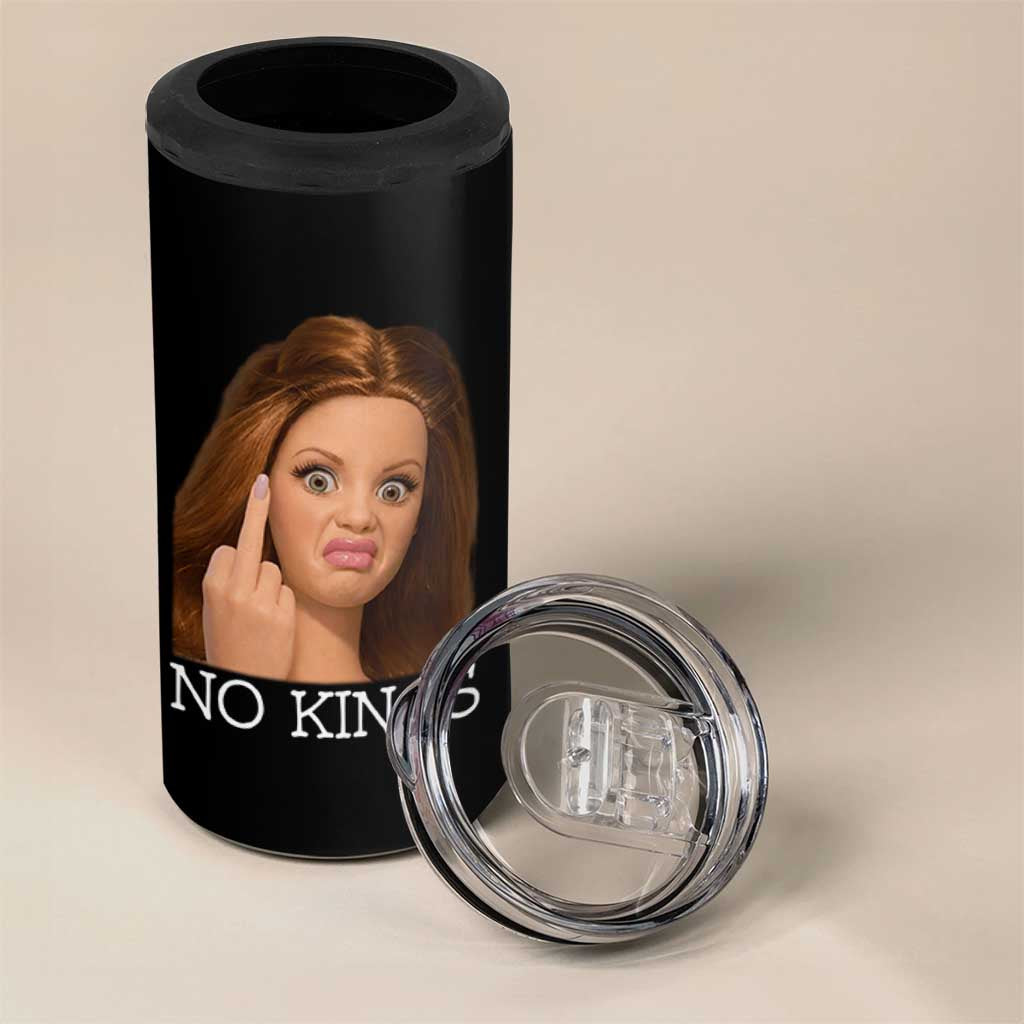 No Kings 4 in 1 Can Cooler Tumbler Funny Disgusted Doll Face Meme