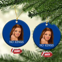 No Kings Ceramic Ornament Funny Disgusted Doll Face Meme