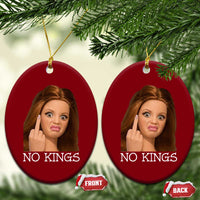 No Kings Ceramic Ornament Funny Disgusted Doll Face Meme