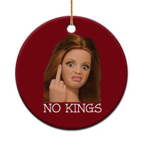 No Kings Ceramic Ornament Funny Disgusted Doll Face Meme