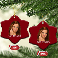 No Kings Ceramic Ornament Funny Disgusted Doll Face Meme