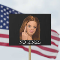 No Kings Protest Sign Funny Disgusted Doll Face Meme