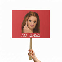 No Kings Protest Sign Funny Disgusted Doll Face Meme