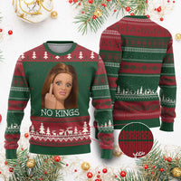 No Kings Ugly Christmas Sweater Funny Disgusted Doll Face Meme