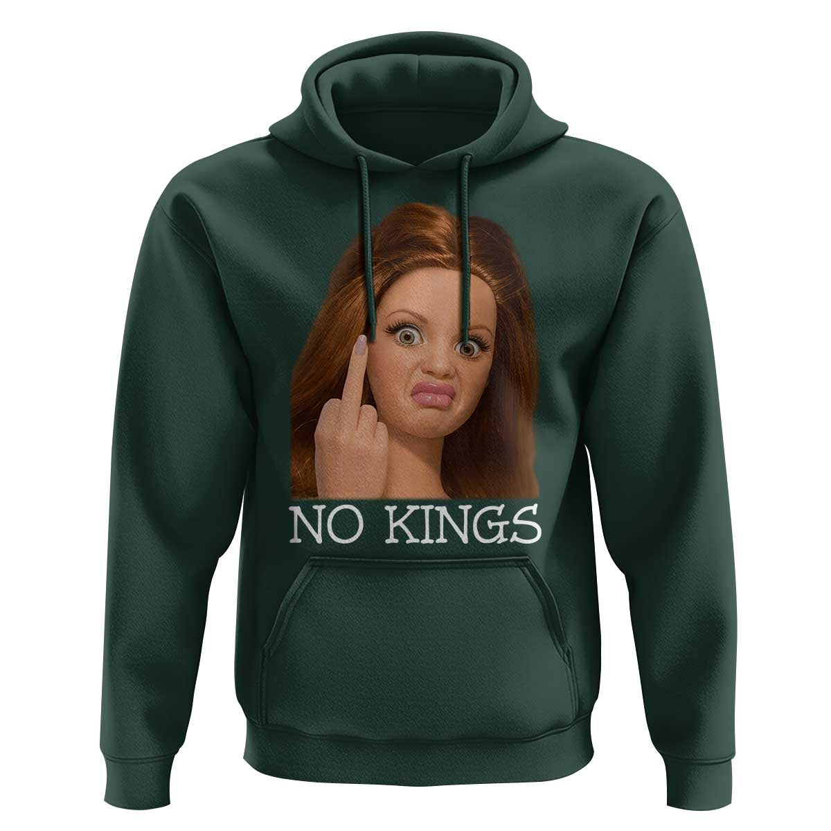 No Kings Hoodie Funny Disgusted Doll Face Meme