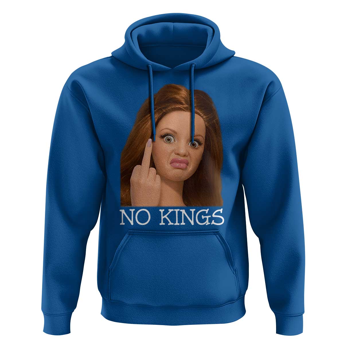 No Kings Hoodie Funny Disgusted Doll Face Meme