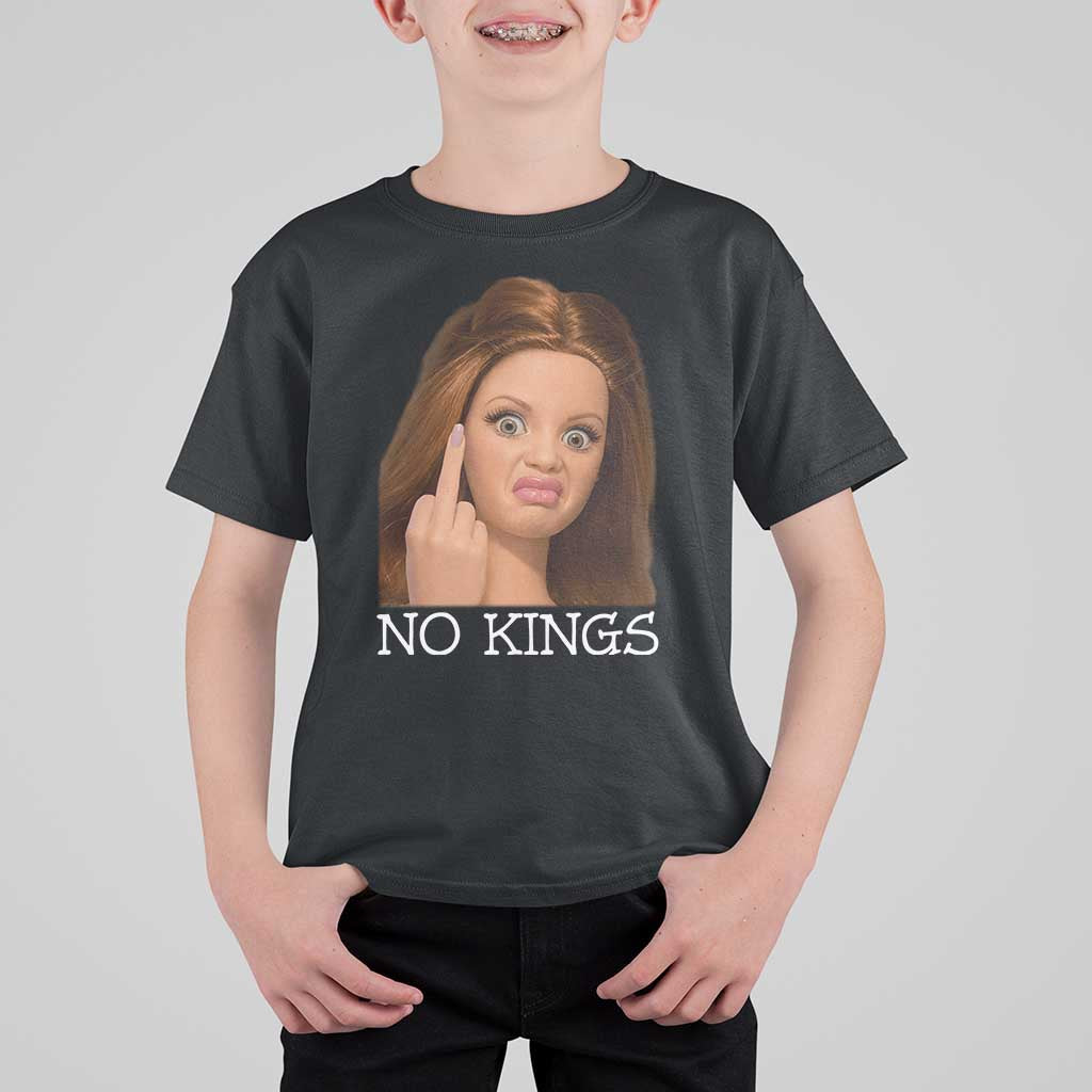 No Kings T Shirt For Kid Funny Disgusted Doll Face Meme