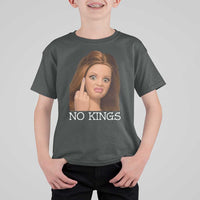 No Kings T Shirt For Kid Funny Disgusted Doll Face Meme