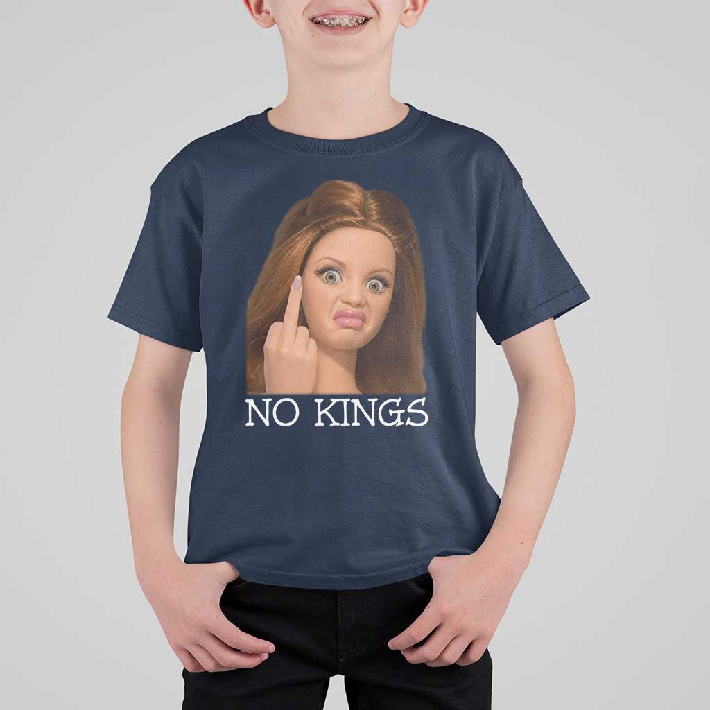 No Kings T Shirt For Kid Funny Disgusted Doll Face Meme