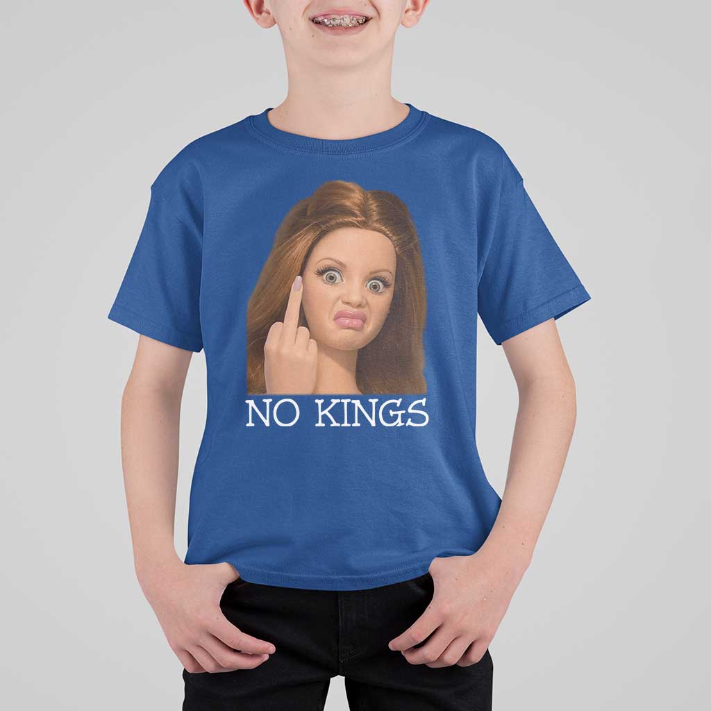 No Kings T Shirt For Kid Funny Disgusted Doll Face Meme