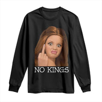 No Kings Long Sleeve Shirt Funny Disgusted Doll Face Meme