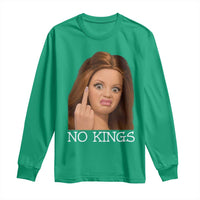 No Kings Long Sleeve Shirt Funny Disgusted Doll Face Meme