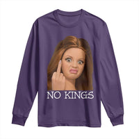 No Kings Long Sleeve Shirt Funny Disgusted Doll Face Meme