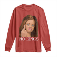 No Kings Long Sleeve Shirt Funny Disgusted Doll Face Meme