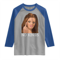 No Kings Raglan Shirt Funny Disgusted Doll Face Meme
