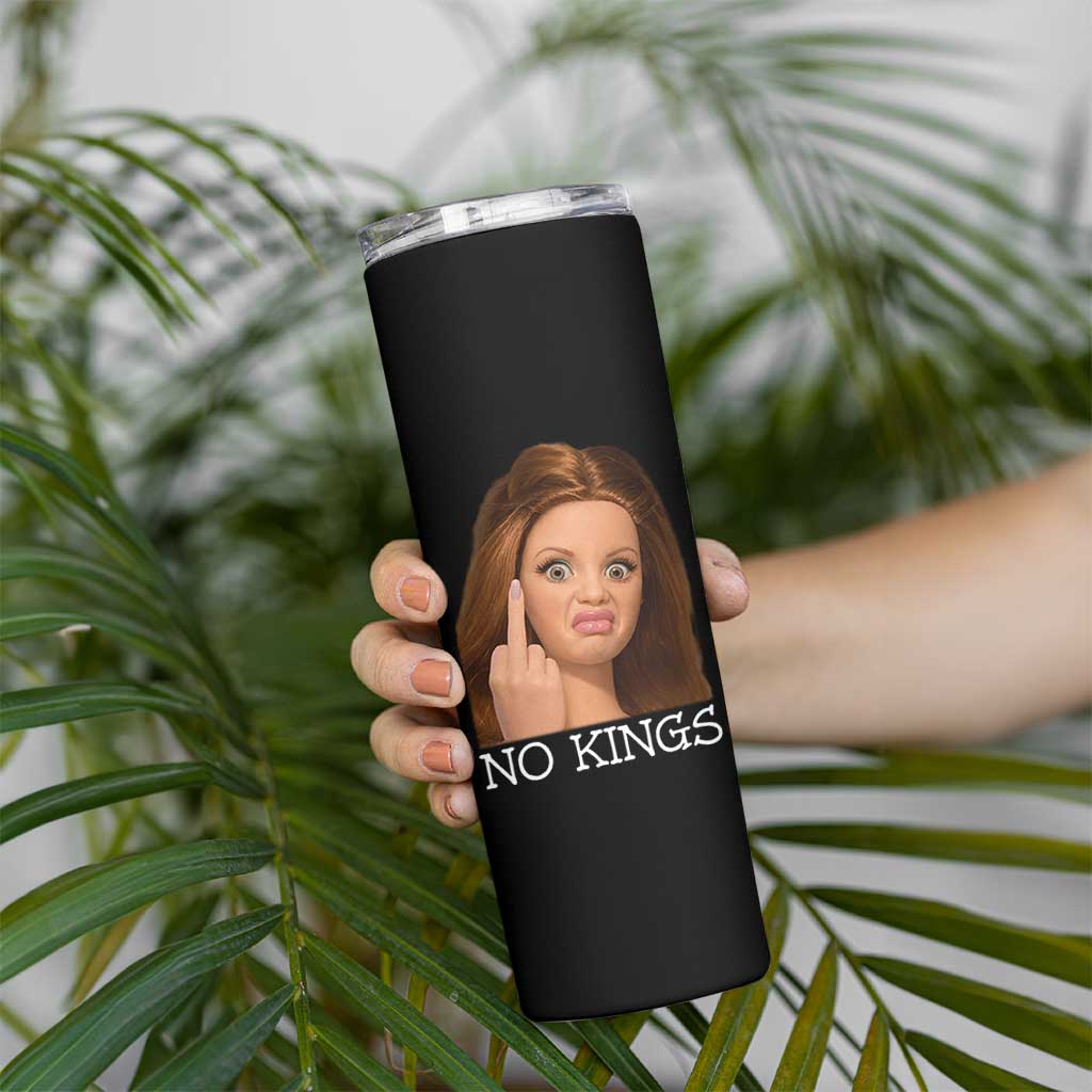 No Kings Skinny Tumbler Funny Disgusted Doll Face Meme