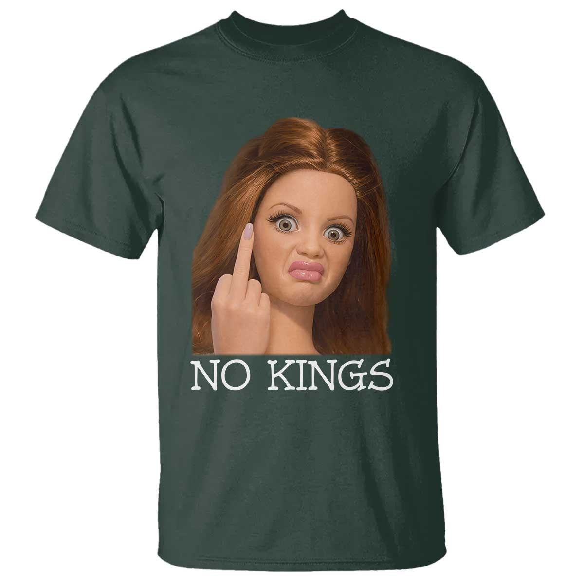 No Kings T Shirt Funny Disgusted Doll Face Meme