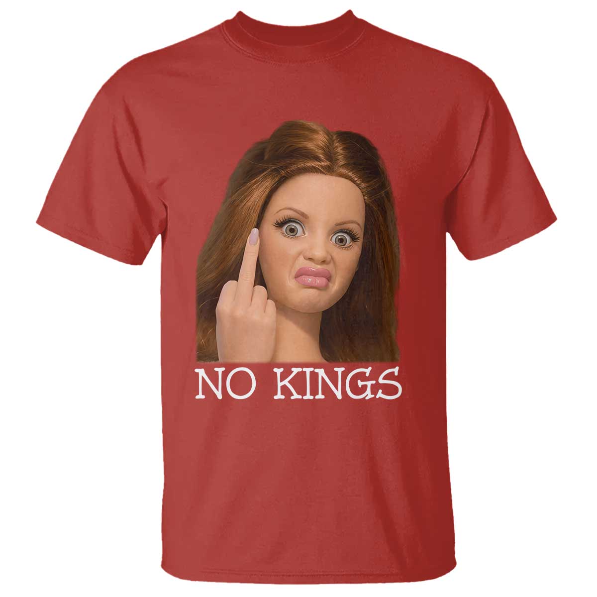 No Kings T Shirt Funny Disgusted Doll Face Meme