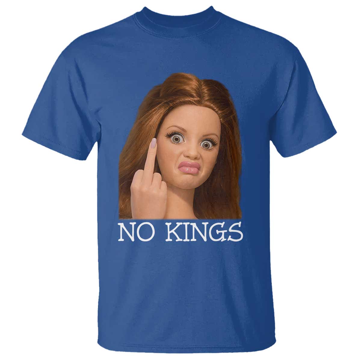 No Kings T Shirt Funny Disgusted Doll Face Meme