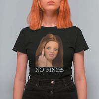 No Kings T Shirt For Women Funny Disgusted Doll Face Meme