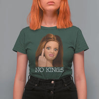 No Kings T Shirt For Women Funny Disgusted Doll Face Meme