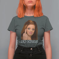 No Kings T Shirt For Women Funny Disgusted Doll Face Meme