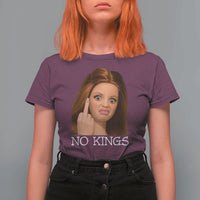 No Kings T Shirt For Women Funny Disgusted Doll Face Meme