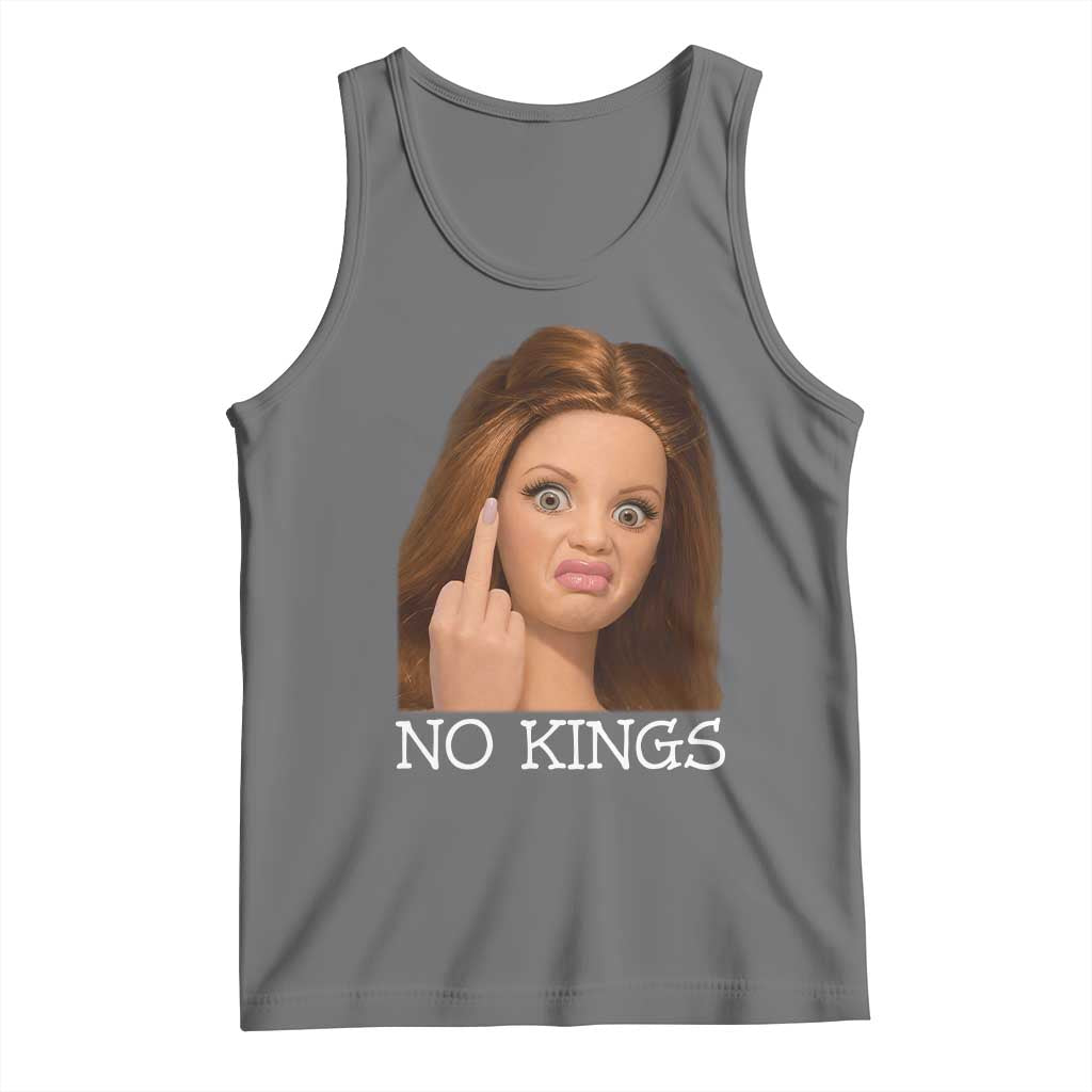 No Kings Tank Top Funny Disgusted Doll Face Meme