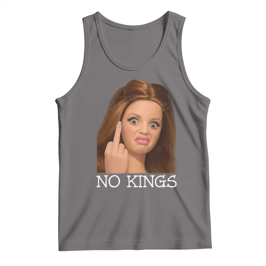 No Kings Tank Top Funny Disgusted Doll Face Meme