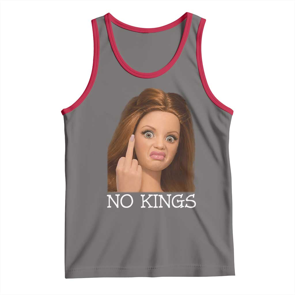 No Kings Tank Top Funny Disgusted Doll Face Meme