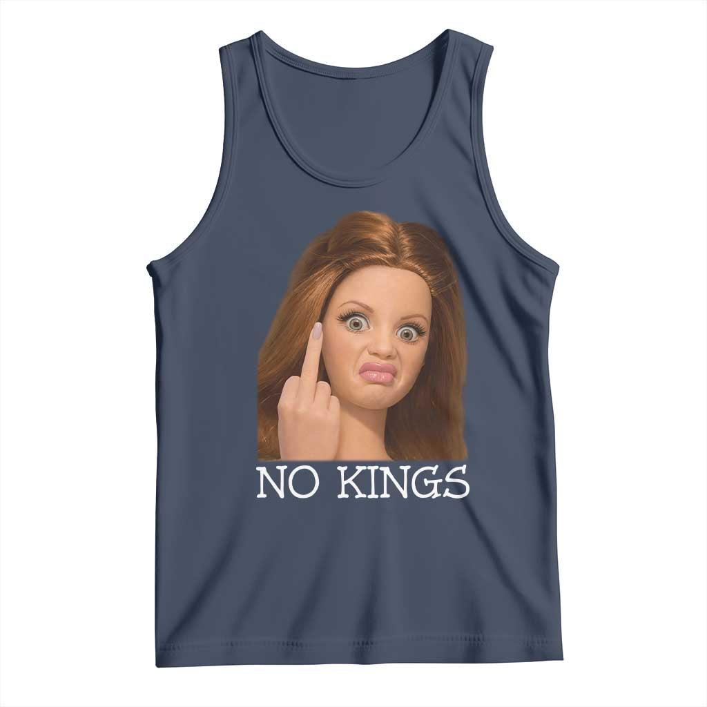 No Kings Tank Top Funny Disgusted Doll Face Meme