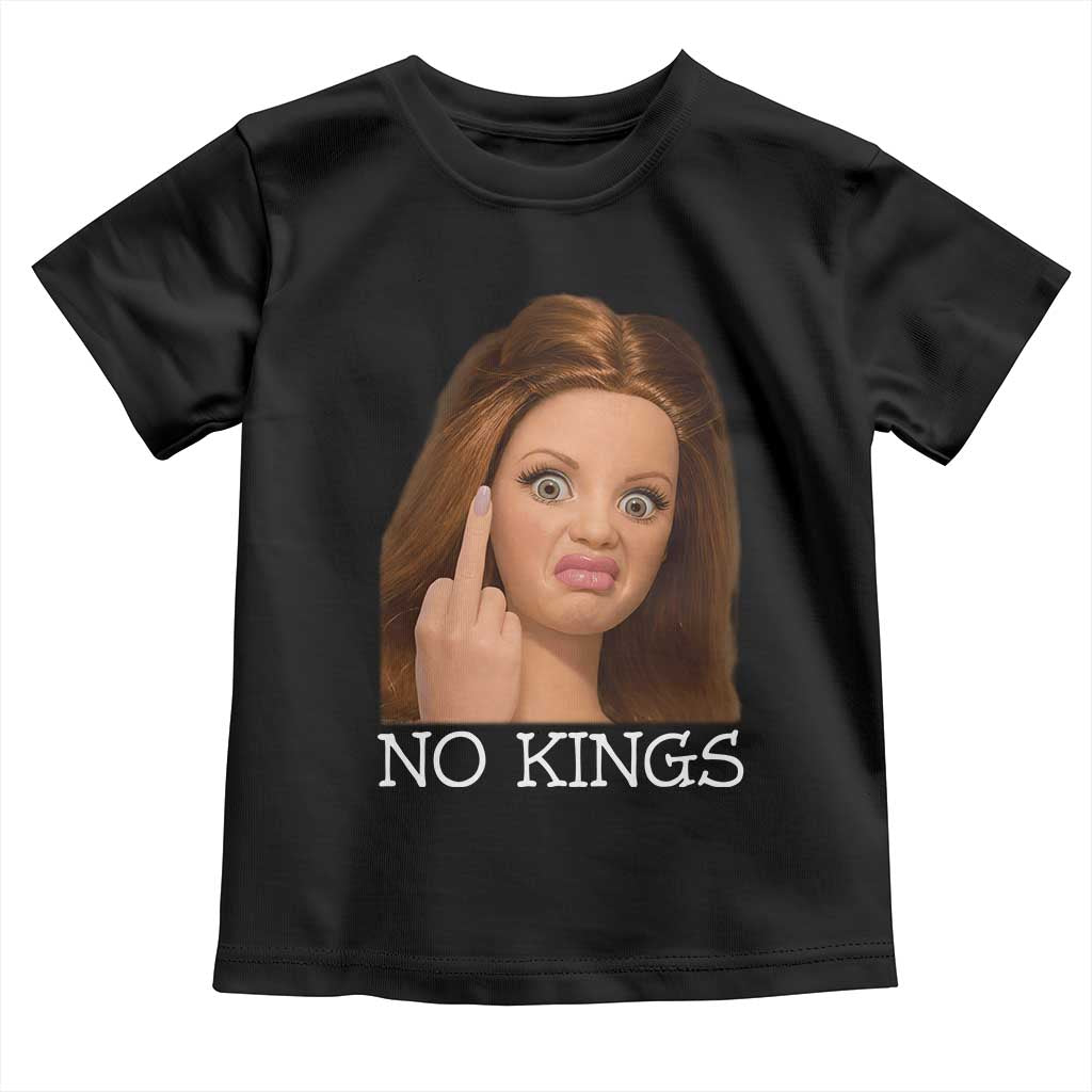 No Kings Toddler T Shirt Funny Disgusted Doll Face Meme