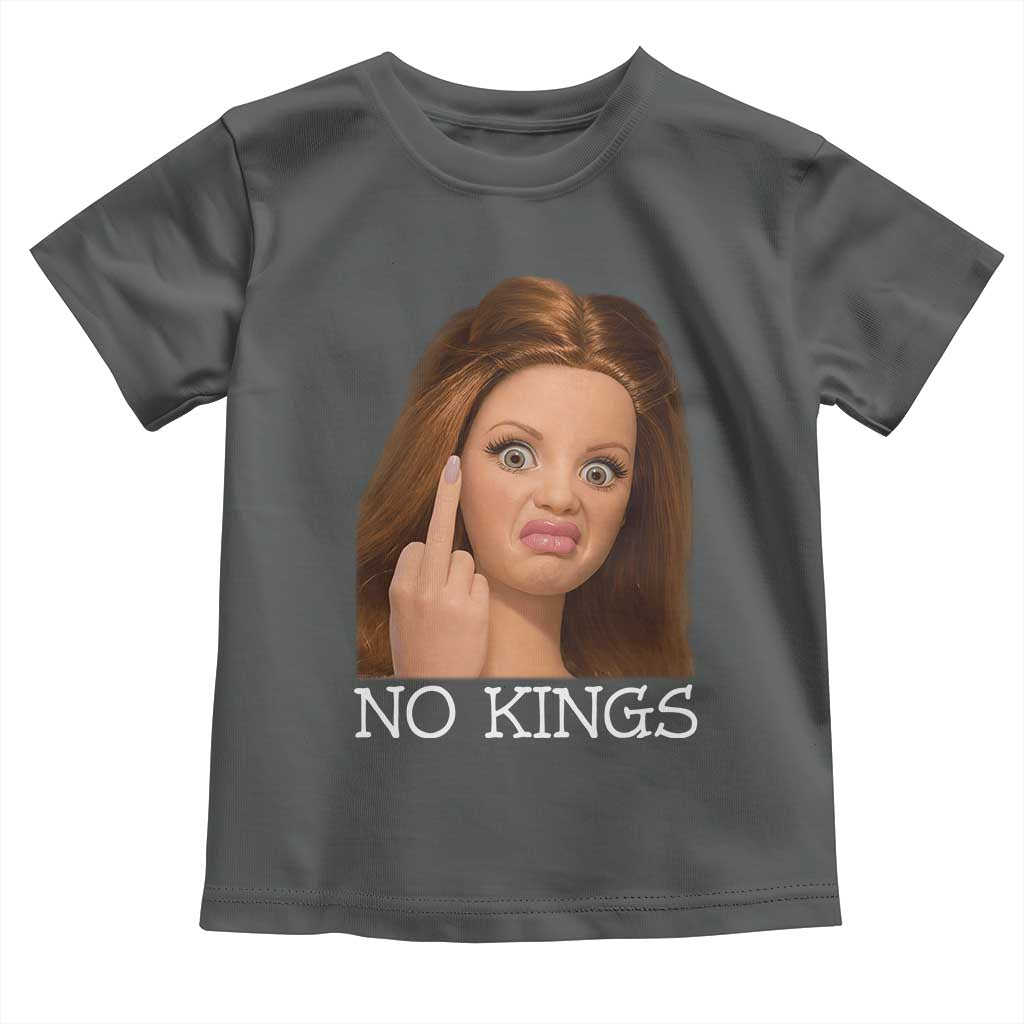 No Kings Toddler T Shirt Funny Disgusted Doll Face Meme