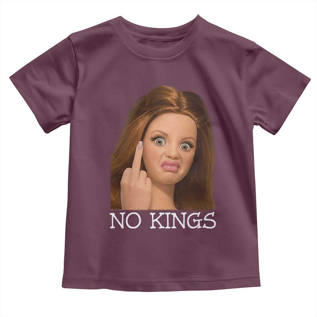 No Kings Toddler T Shirt Funny Disgusted Doll Face Meme