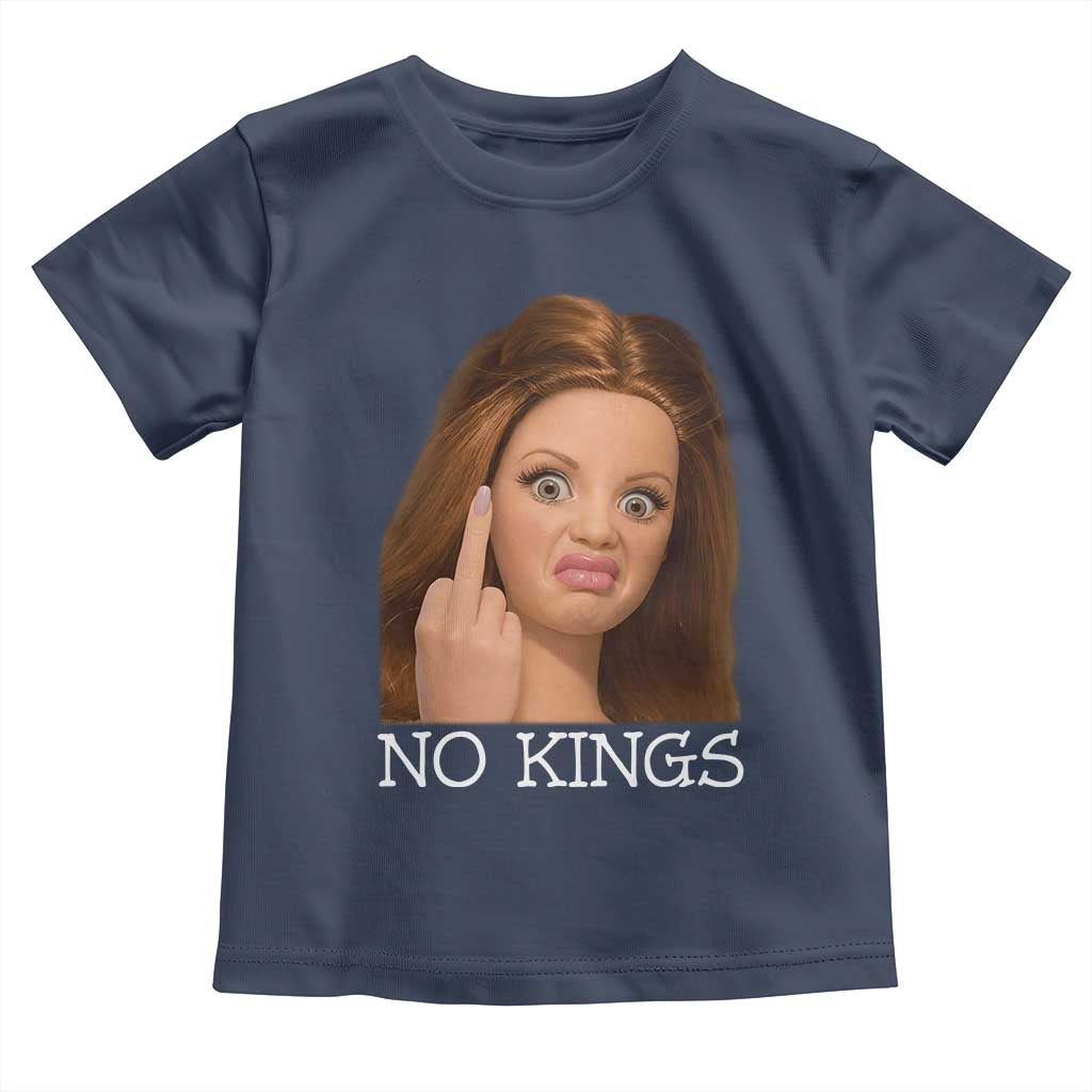 No Kings Toddler T Shirt Funny Disgusted Doll Face Meme