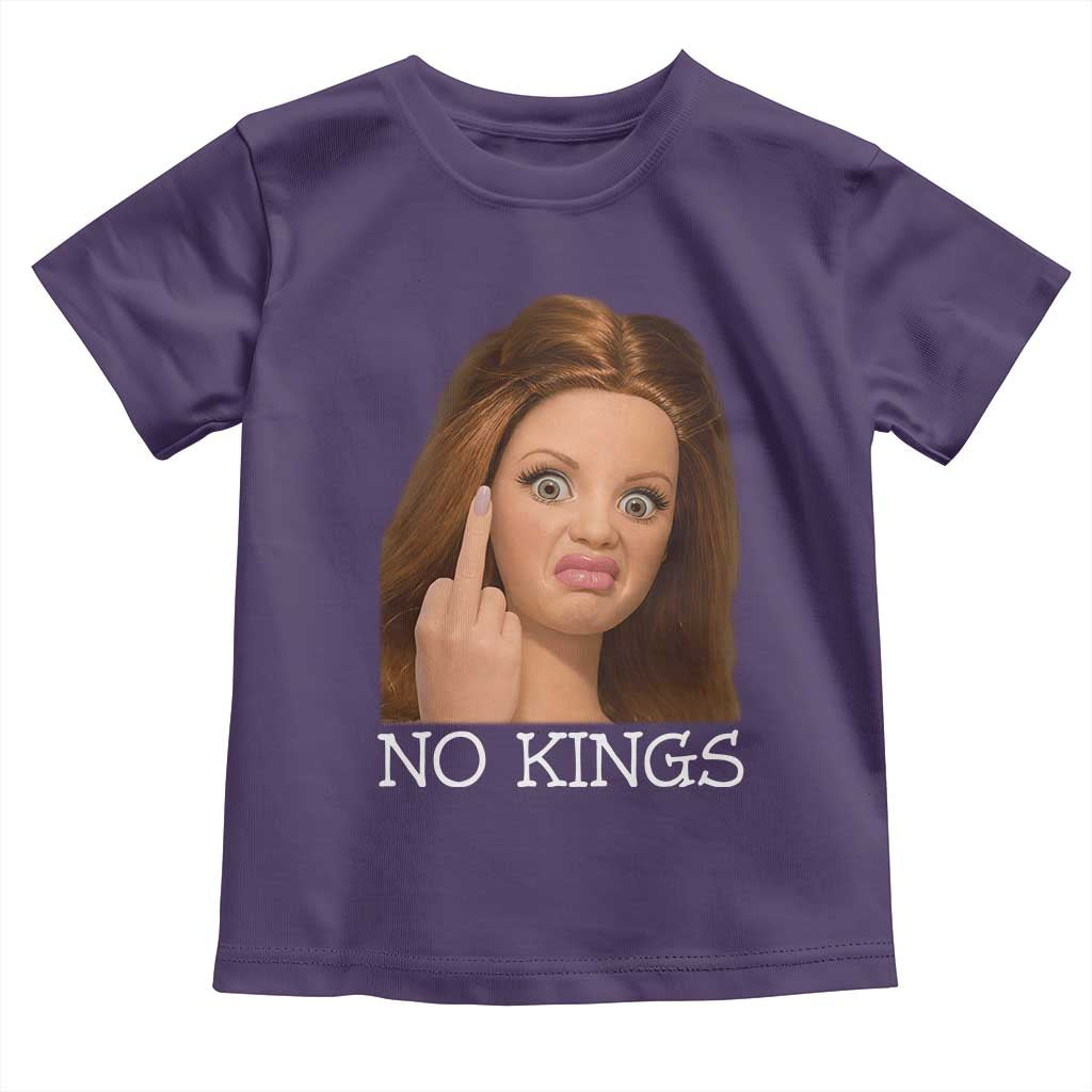 No Kings Toddler T Shirt Funny Disgusted Doll Face Meme