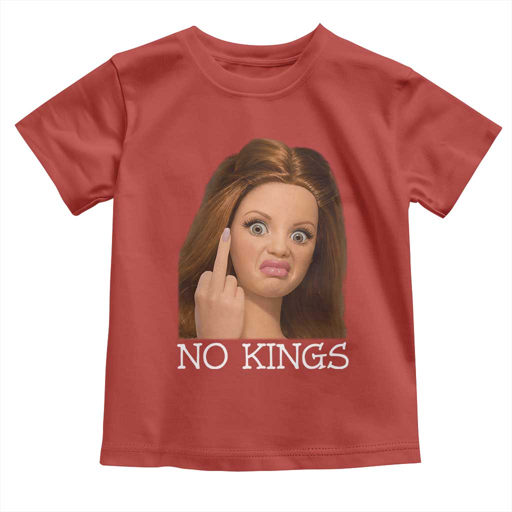 No Kings Toddler T Shirt Funny Disgusted Doll Face Meme