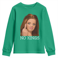 No Kings Youth Sweatshirt Funny Disgusted Doll Face Meme